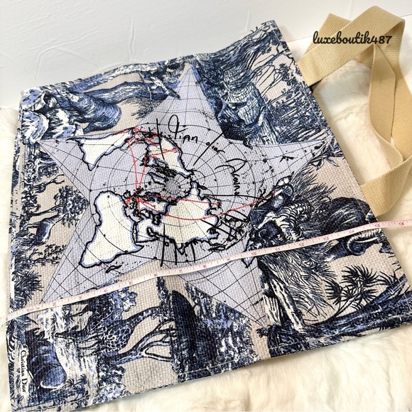 Christian Dior Around The World straw tote bag - Picture 7 of 9